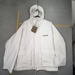 Wildfowler Parka Jacket Mens Large White Waterproof Hooded Hunting 910WHT-L